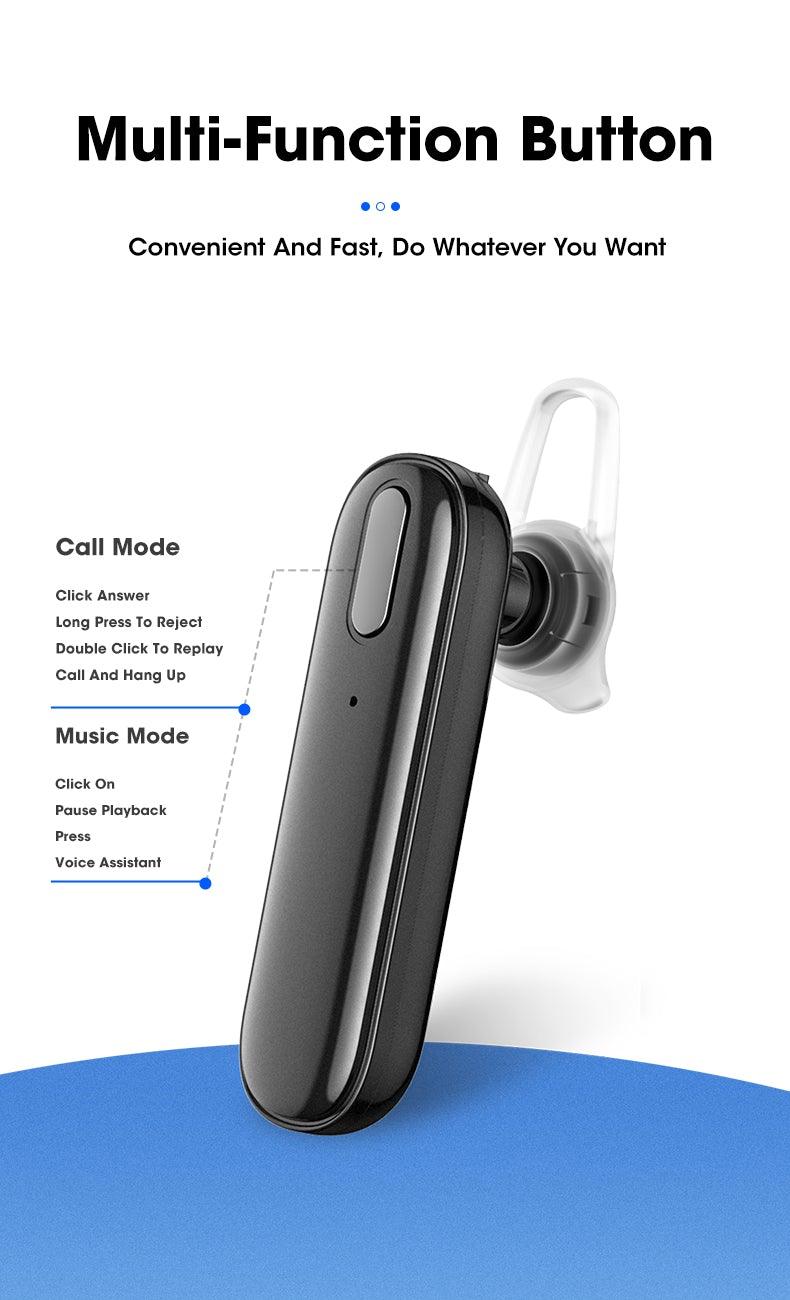 Sport Wireless Earbuds With Mic For Cycling Driving HD Call Bluetooth Noise Isolating Wireless Earbuds Single Headphone Microphone Touch Control Headset Waterproof Quality Voice Sport Earphones For Outdoor Running Gym Workout Stevvex