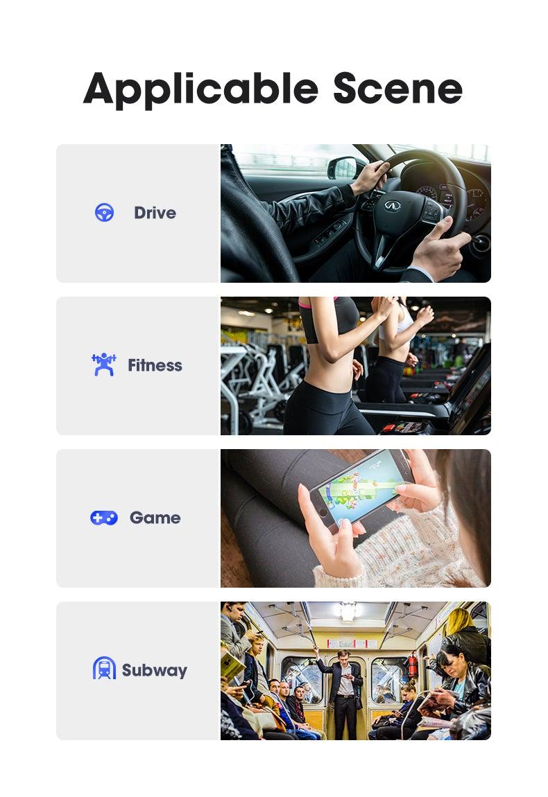 Sport Wireless Earbuds With Mic For Cycling Driving HD Call Bluetooth Noise Isolating Wireless Earbuds Single Headphone Microphone Touch Control Headset Waterproof Quality Voice Sport Earphones For Outdoor Running Gym Workout Stevvex