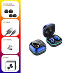 Sports Black Headphones Wireless Wearable Music Player Built-in Memory Sweatproof  WaterproofWireless Bluetooth Headphones 5.1 Gaming Headset In Ear HiFi Sports Noise Cancel Earphone For Smartphones LED Display For Sports Running Workout Stevvex