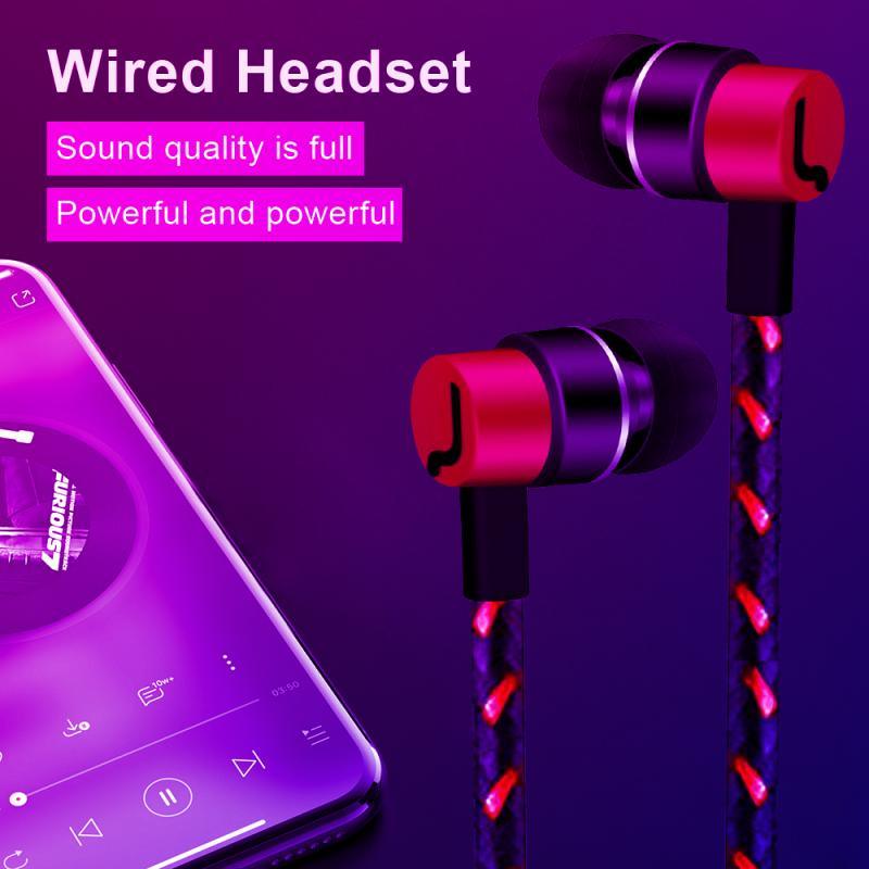 Sports Headphones Wired Gaming In Ear Earbuds Monitor Earphones With Mic Stereo Sound Volume Control  3.5mm Wired Headphones With Bass Earbuds Stereo Earphone Music Sport Gaming Headset With Mic Simple Earphones Stevvex