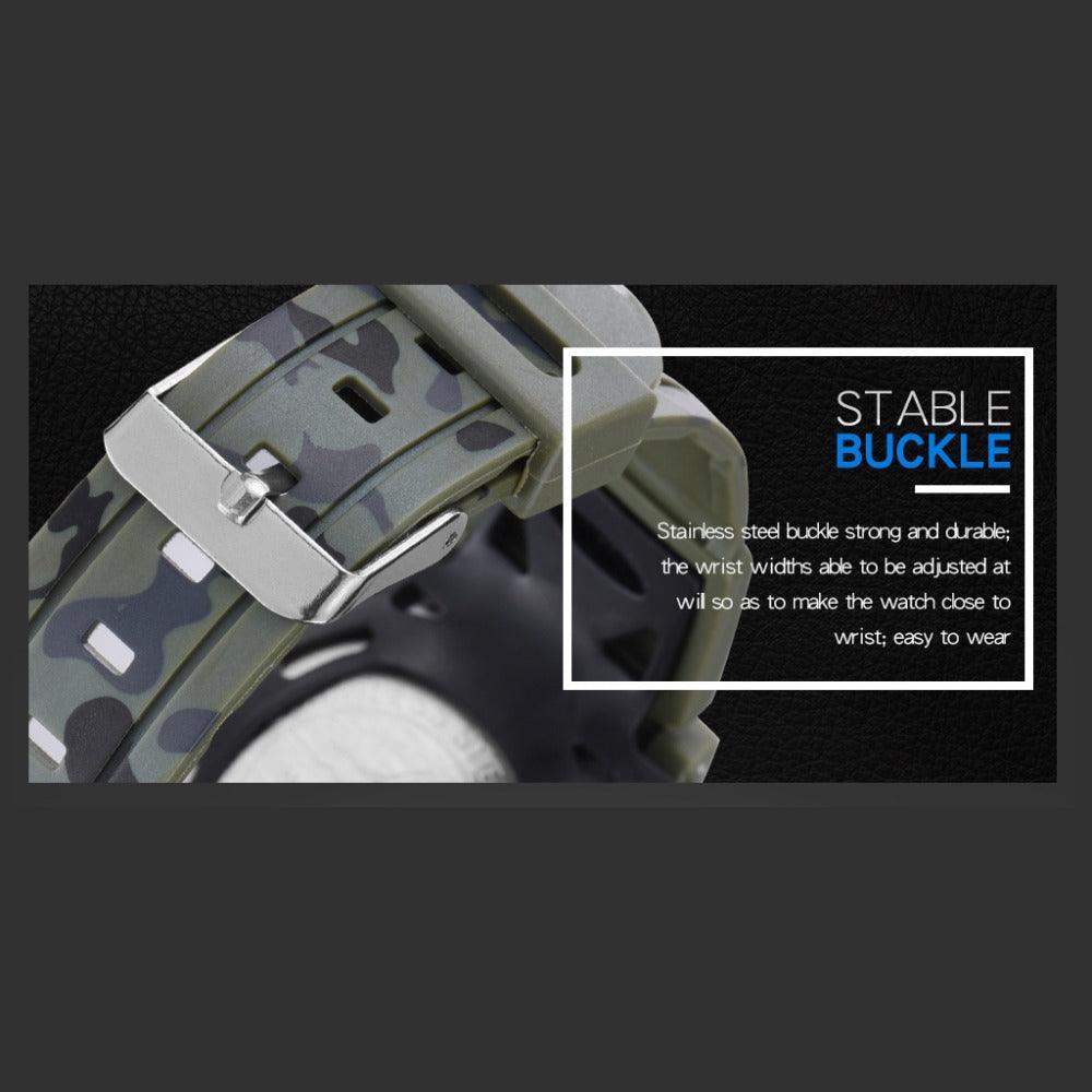 Sports Military Kids Digital Watches Student Childrens Watch Fashion Luminous Led Alarm Camouflage Green Waterproof Digital Sport Watches For Kids Birthday Presents Gifts Stevvex
