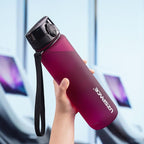 Sports Water Bottles With Time Marker Portable Leakproof Outdoor Shaker My Bottle Tritan Plastic Eco-Friendly Drinkware BPA Free Leakproof Outdoor Sport Direct Drinking Plastic Eco-Friendly Drinkware Water bottle Stevvex