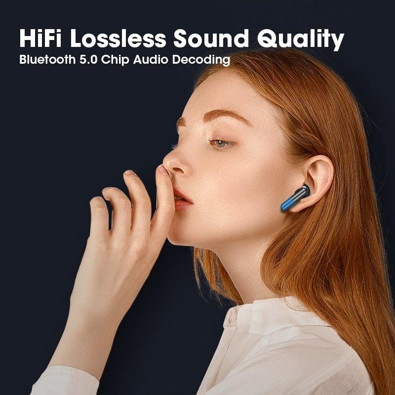 Sports WearableWireless  Headphones Fast Conecting Music Sweatproof Wireless Earbuds Smart LED Display Bluetooth Earphones HD Call Headphone With Microphone Touch Control Waterproof Headset With Charging Case 300mAH Stevvex