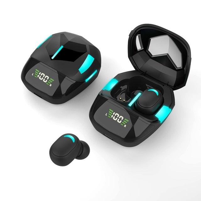 Sports Wireless Wearable Music Headphones Sweatproof LED Display Wireless Charging Case Bluetooth 5.1 Headset Game Real Earphone Radio In-ear Driver Headphones Earbuds For Outdoor Workout Stevvex