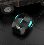 Sports Wireless Wearable Music Headphones Sweatproof LED Display Wireless Charging Case Bluetooth 5.1 Headset Game Real Earphone Radio In-ear Driver Headphones Earbuds For Outdoor Workout Stevvex