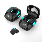 Sports Wireless Wearable Music Headphones Sweatproof LED Display Wireless Charging Case Bluetooth 5.1 Headset Game Real Earphone Radio In-ear Driver Headphones Earbuds For Outdoor Workout Stevvex