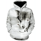 Spring And Summer 3D Digital Printing Fashion Men's And Women's Couple Sweatshirts Animal Pattern Novelty Sweatshirt with Hoodies Pockets for Adults Women Men