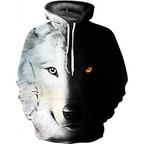 Spring And Summer 3D Digital Printing Fashion Men's And Women's Couple Sweatshirts Animal Pattern Novelty Sweatshirt with Hoodies Pockets for Adults Women Men