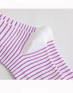 Spring And Summer Combed Out Of Pure Cotton Socks Mid Waist Fashion Bear Socks Cute Animal Socks Kawaii Cute Cartoon Purple College Socks For Men And Women Stevvex