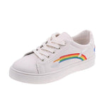 Spring Fashion Breathble Women Sneakers Leather Platform Shoes Women Lace Up Casual Shoes White Fashion Sneakers White PU Leather Platform Sneaker For Women Lace Up Walking Sneakers Stevvex