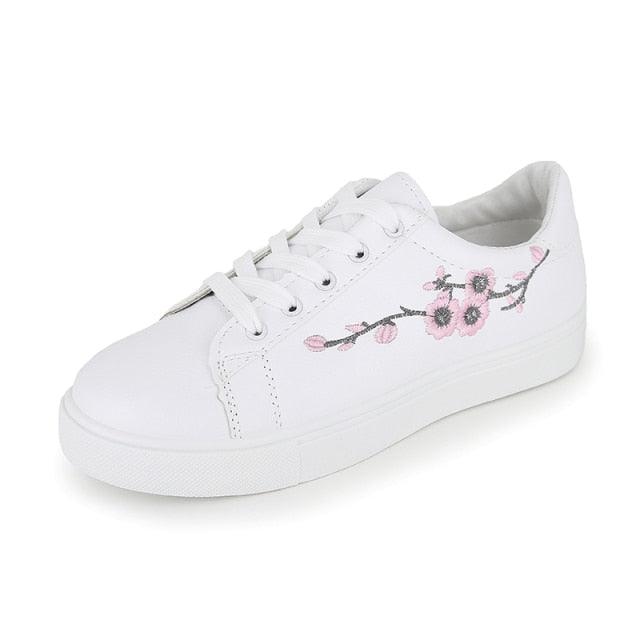 Spring Fashion Breathble Women Sneakers Leather Platform Shoes Women Lace Up Casual Shoes White Fashion Sneakers White PU Leather Platform Sneaker For Women Lace Up Walking Sneakers Stevvex