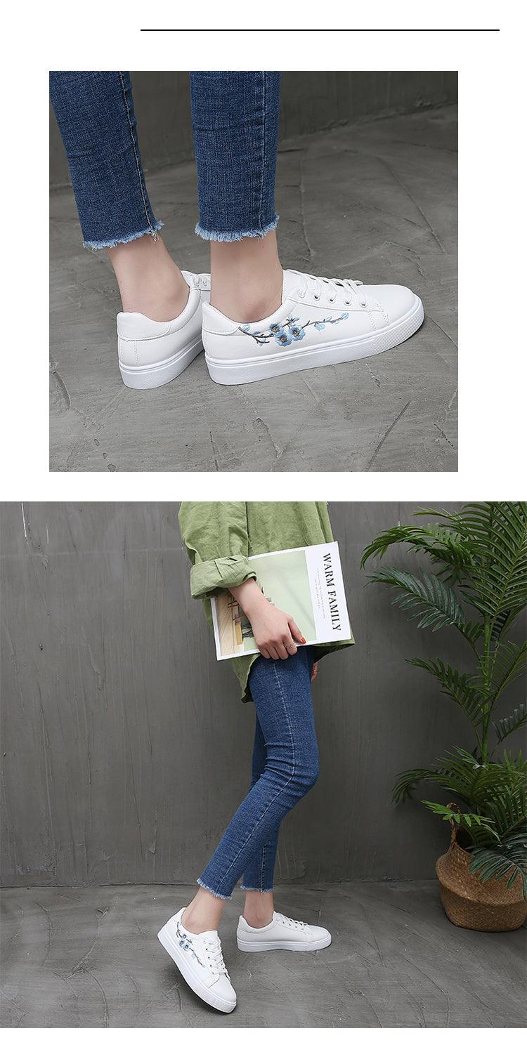 Spring Fashion Breathble Women Sneakers Leather Platform Shoes Women Lace Up Casual Shoes White Fashion Sneakers White PU Leather Platform Sneaker For Women Lace Up Walking Sneakers Stevvex