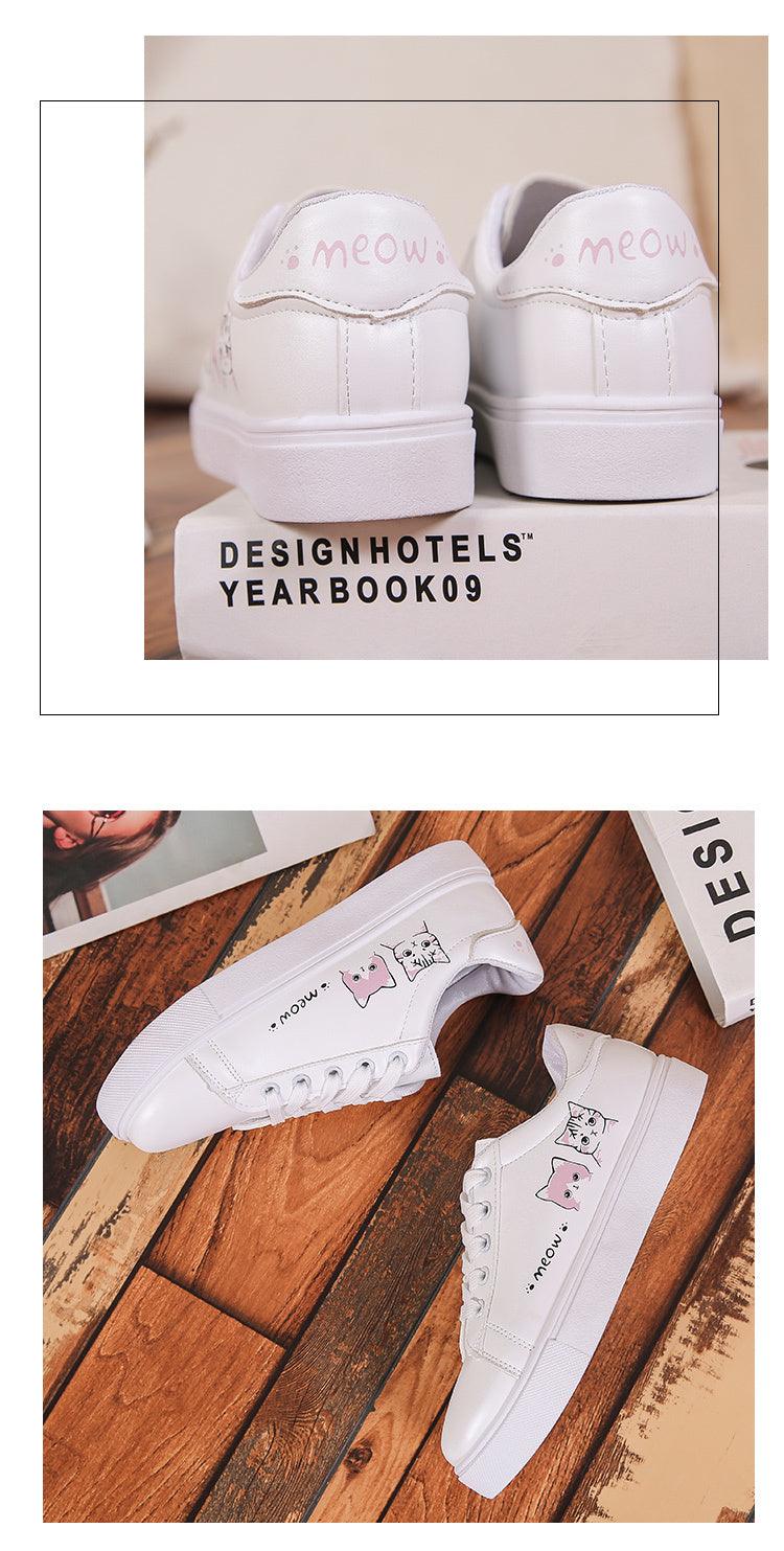 Spring Fashion Breathble Women Sneakers Leather Platform Shoes Women Lace Up Casual Shoes White Fashion Sneakers White PU Leather Platform Sneaker For Women Lace Up Walking Sneakers Stevvex