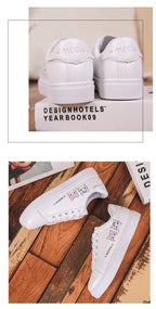 Spring Fashion Breathble Women Sneakers Leather Platform Shoes Women Lace Up Casual Shoes White Fashion Sneakers White PU Leather Platform Sneaker For Women Lace Up Walking Sneakers Stevvex
