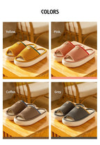 Spring Home Cotton Slippers All Season Flip Flops EVA Hemp Indoor Women Couples Men Thick Sole Non-Slip Bath Shower Shoes Platform Slides Quick Dry Slippers Thick Massage Shoes Stevvex