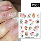 Spring Simple Green Theme Water Decal Sticker Flower Leaf Tree Summer Slider For Manicuring Nail Art Watermarks Art Decoration Manicure Tools Nail Watermark Decals iridescent Decoration Nail Self-Adhesive Decals Nail Stickers Water Transfer Fresh Nail Stevvex