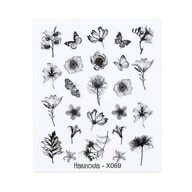 Spring Simple Green Theme Water Decal Sticker Flower Leaf Tree Summer Slider For Manicuring Nail Art Watermarks Art Decoration Manicure Tools Nail Watermark Decals iridescent Decoration Nail Self-Adhesive Decals Nail Stickers Water Transfer Fresh Nail Stevvex