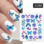 Spring Simple Green Theme Water Decal Sticker Flower Leaf Tree Summer Slider For Manicuring Nail Art Watermarks Art Decoration Manicure Tools Nail Watermark Decals iridescent Decoration Nail Self-Adhesive Decals Nail Stickers Water Transfer Fresh Nail Stevvex