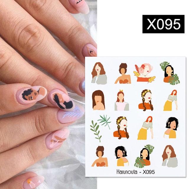 Spring Simple Green Theme Water Decal Sticker Flower Leaf Tree Summer Slider For Manicuring Nail Art Watermarks Art Decoration Manicure Tools Nail Watermark Decals iridescent Decoration Nail Self-Adhesive Decals Nail Stickers Water Transfer Fresh Nail Stevvex