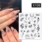 Spring Simple Green Theme Water Decal Sticker Flower Leaf Tree Summer Slider For Manicuring Nail Art Watermarks Art Decoration Manicure Tools Nail Watermark Decals iridescent Decoration Nail Self-Adhesive Decals Nail Stickers Water Transfer Fresh Nail Stevvex
