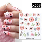 Spring Simple Green Theme Water Decal Sticker Flower Leaf Tree Summer Slider For Manicuring Nail Art Watermarks Art Decoration Manicure Tools Nail Watermark Decals iridescent Decoration Nail Self-Adhesive Decals Nail Stickers Water Transfer Fresh Nail Stevvex