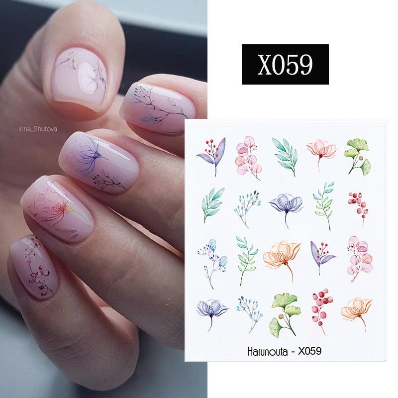 Spring Simple Green Theme Water Decal Sticker Flower Leaf Tree Summer Slider For Manicuring Nail Art Watermarks Art Decoration Manicure Tools Nail Watermark Decals iridescent Decoration Nail Self-Adhesive Decals Nail Stickers Water Transfer Fresh Nail Stevvex