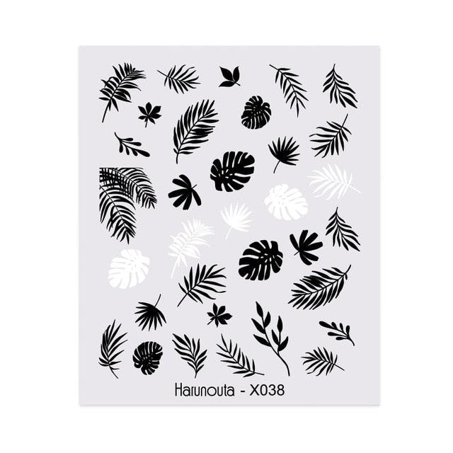 Spring Simple Green Theme Water Decal Sticker Flower Leaf Tree Summer Slider For Manicuring Nail Art Watermarks Art Decoration Manicure Tools Nail Watermark Decals iridescent Decoration Nail Self-Adhesive Decals Nail Stickers Water Transfer Fresh Nail Stevvex
