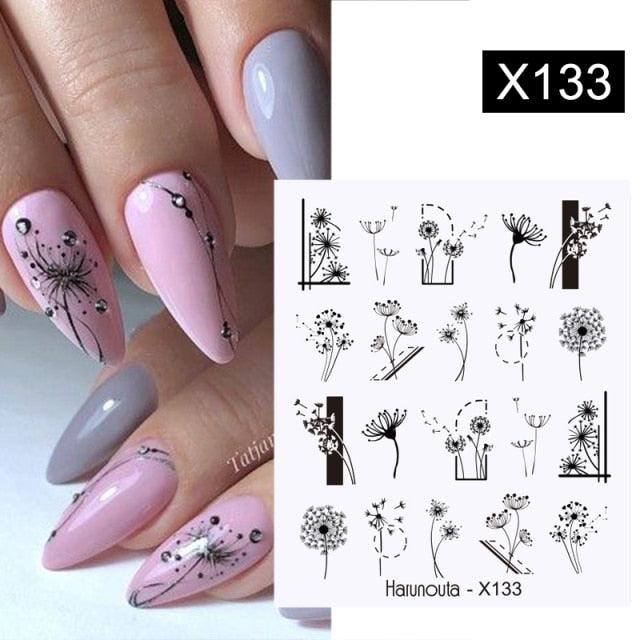 Spring Simple Green Theme Water Decal Sticker Flower Leaf Tree Summer Slider For Manicuring Nail Art Watermarks Art Decoration Manicure Tools Nail Watermark Decals iridescent Decoration Nail Self-Adhesive Decals Nail Stickers Water Transfer Fresh Nail Stevvex