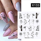 Spring Simple Green Theme Water Decal Sticker Flower Leaf Tree Summer Slider For Manicuring Nail Art Watermarks Art Decoration Manicure Tools Nail Watermark Decals iridescent Decoration Nail Self-Adhesive Decals Nail Stickers Water Transfer Fresh Nail Stevvex