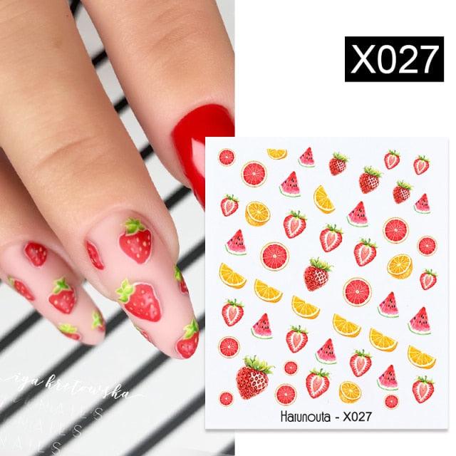 Spring Simple Green Theme Water Decal Sticker Flower Leaf Tree Summer Slider For Manicuring Nail Art Watermarks Art Decoration Manicure Tools Nail Watermark Decals iridescent Decoration Nail Self-Adhesive Decals Nail Stickers Water Transfer Fresh Nail Stevvex