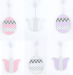 Easter Wooden Hanging Ornaments Set Rustic Spring Home Decor Bunny Egg Chick Handmade BandsCo Straps