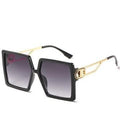 Square Oversized Sunglasses for Women Men Flat Top Fashion Shades Big Frame Sunglasses For Women With Hollow Glasses & New Legs Fashionable Sunglasses For Men & Women Stevvex