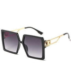 Square Oversized Sunglasses for Women Men Flat Top Fashion Shades Big Frame Sunglasses For Women With Hollow Glasses & New Legs Fashionable Sunglasses For Men & Women Stevvex