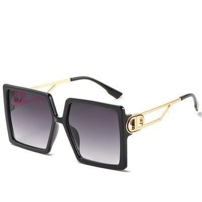 Square Oversized Sunglasses for Women Men Flat Top Fashion Shades Big Frame Sunglasses For Women With Hollow Glasses & New Legs Fashionable Sunglasses For Men & Women Stevvex