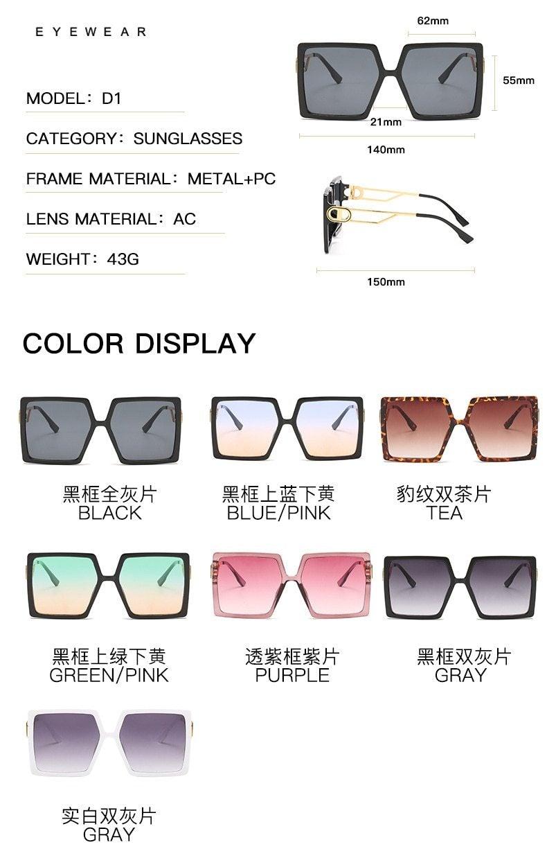 Square Oversized Sunglasses for Women Men Flat Top Fashion Shades Big Frame Sunglasses For Women With Hollow Glasses & New Legs Fashionable Sunglasses For Men & Women Stevvex