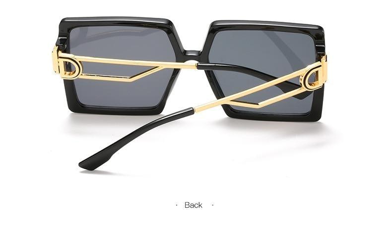 Square Oversized Sunglasses for Women Men Flat Top Fashion Shades Big Frame Sunglasses For Women With Hollow Glasses & New Legs Fashionable Sunglasses For Men & Women Stevvex