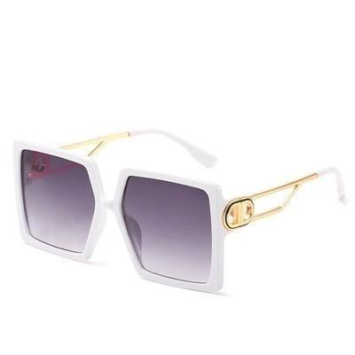 Square Oversized Sunglasses for Women Men Flat Top Fashion Shades Big Frame Sunglasses For Women With Hollow Glasses & New Legs Fashionable Sunglasses For Men & Women Stevvex