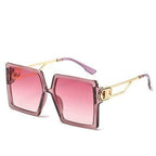Square Oversized Sunglasses for Women Men Flat Top Fashion Shades Big Frame Sunglasses For Women With Hollow Glasses & New Legs Fashionable Sunglasses For Men & Women Stevvex
