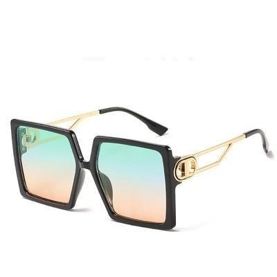 Square Oversized Sunglasses for Women Men Flat Top Fashion Shades Big Frame Sunglasses For Women With Hollow Glasses & New Legs Fashionable Sunglasses For Men & Women Stevvex