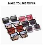 Square Oversized Sunglasses for Women Men Flat Top Fashion Shades Big Frame Sunglasses For Women With Hollow Glasses & New Legs Fashionable Sunglasses For Men & Women Stevvex