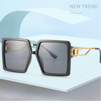 Square Oversized Sunglasses for Women Men Flat Top Fashion Shades Big Frame Sunglasses For Women With Hollow Glasses & New Legs Fashionable Sunglasses For Men & Women Stevvex