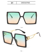 Square Oversized Sunglasses for Women Men Flat Top Fashion Shades Big Frame Sunglasses For Women With Hollow Glasses & New Legs Fashionable Sunglasses For Men & Women Stevvex