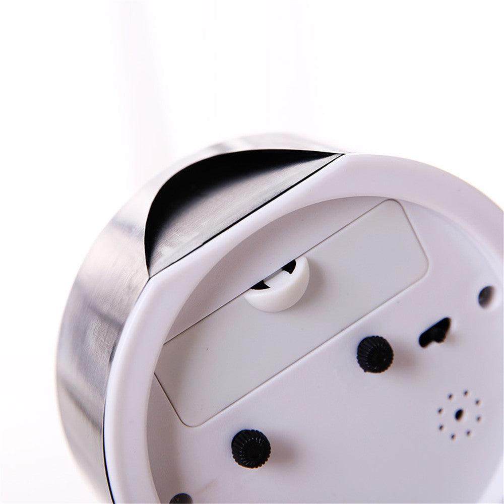 Square Round Small Alarm Clock Snooze Silent Sweeping Wake Up Table Clock Travel Alarm Clock Analog Small Simple Battery Operated Clock Non Ticking Alarm Clock Snooze Light Functions Bedside Table Clock  Battery Powered Compact Portable Travel Alarm Clock Stevvex