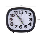 Square Round Small Alarm Clock Snooze Silent Sweeping Wake Up Table Clock Travel Alarm Clock Analog Small Simple Battery Operated Clock Non Ticking Alarm Clock Snooze Light Functions Bedside Table Clock  Battery Powered Compact Portable Travel Alarm Clock Stevvex