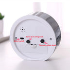 Square Round Small Alarm Clock Snooze Silent Sweeping Wake Up Table Clock Travel Alarm Clock Analog Small Simple Battery Operated Clock Non Ticking Alarm Clock Snooze Light Functions Bedside Table Clock  Battery Powered Compact Portable Travel Alarm Clock Stevvex