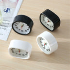 Square Round Small Alarm Clock Snooze Silent Sweeping Wake Up Table Clock Travel Alarm Clock Analog Small Simple Battery Operated Clock Non Ticking Alarm Clock Snooze Light Functions Bedside Table Clock  Battery Powered Compact Portable Travel Alarm Clock Stevvex