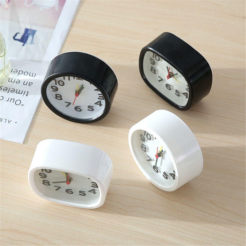 Square Round Small Alarm Clock Snooze Silent Sweeping Wake Up Table Clock Travel Alarm Clock Analog Small Simple Battery Operated Clock Non Ticking Alarm Clock Snooze Light Functions Bedside Table Clock  Battery Powered Compact Portable Travel Alarm Clock Stevvex
