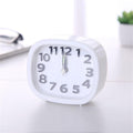 Square Round Small Alarm Clock Snooze Silent Sweeping Wake Up Table Clock Travel Alarm Clock Analog Small Simple Battery Operated Clock Non Ticking Alarm Clock Snooze Light Functions Bedside Table Clock  Battery Powered Compact Portable Travel Alarm Clock Stevvex