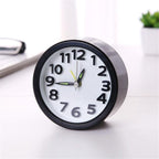 Square Round Small Alarm Clock Snooze Silent Sweeping Wake Up Table Clock Travel Alarm Clock Analog Small Simple Battery Operated Clock Non Ticking Alarm Clock Snooze Light Functions Bedside Table Clock  Battery Powered Compact Portable Travel Alarm Clock Stevvex