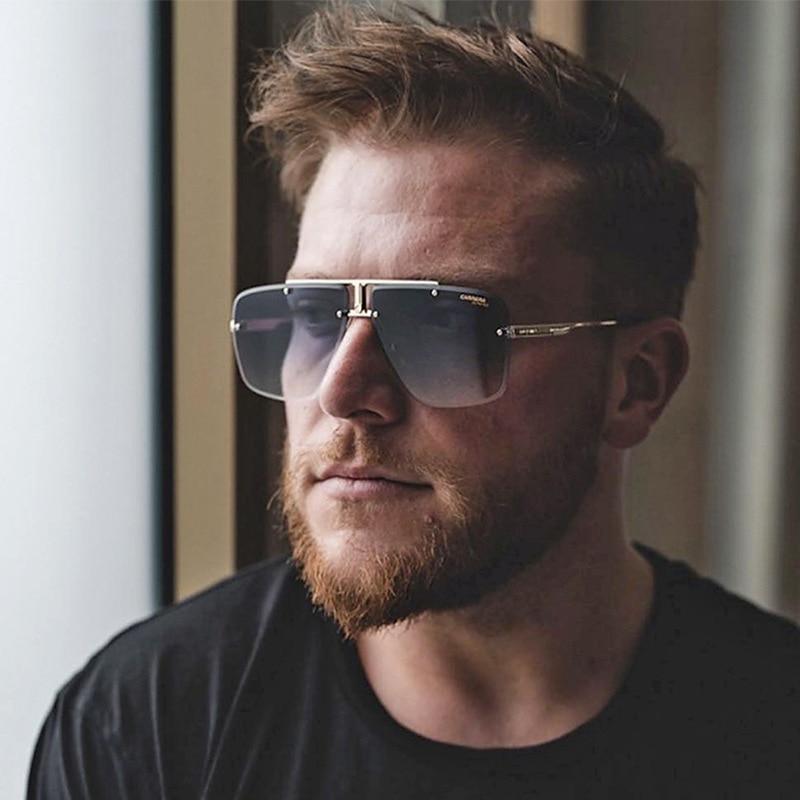 Square Sunglasses for Men Classic Oversized Sun Glasses Men And Women New Fashionable Street Snap Style New Frameless Sunglasses New Popular Square Shape Sunglasses For Men & Women Stevvex